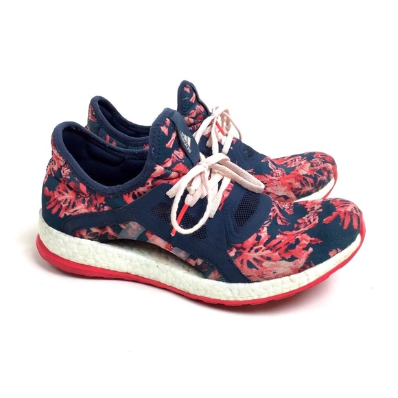 adidas Shoes - Adidas Pure Boost X mineral blue and halo pink